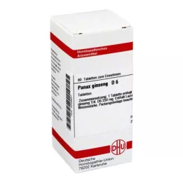 PANAX GINSENG D 6 tablettia, 80 kpl