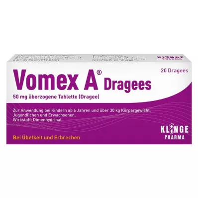 VOMEX A päällystetyt tabletit 50 mg, 20 kpl VOMEX A päällystetyt tabletit 50 mg, 20 kpl