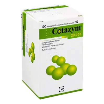Cotazym 20 000 pellettiä enterokapselit, 100 kpl
