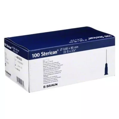 STERICAN Neulat 23 Gx3 1/5 0,6x80 mm, 100 kpl STERICAN Neulat 23 Gx3 1/5 0,6x80 mm, 100 kpl