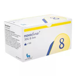 NOVOFINE 8 kanyylia 0,30x8 mm, 100 kpl