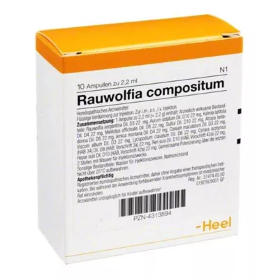RAUWOLFIA COMPOSITUM Ampullit, 10 kpl RAUWOLFIA COMPOSITUM Ampullit, 10 kpl