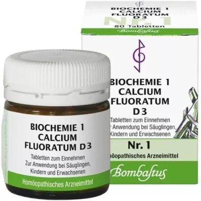 BIOCHEMIE 1 Calcium fluoratum D 3 tablettia, 80 kpl