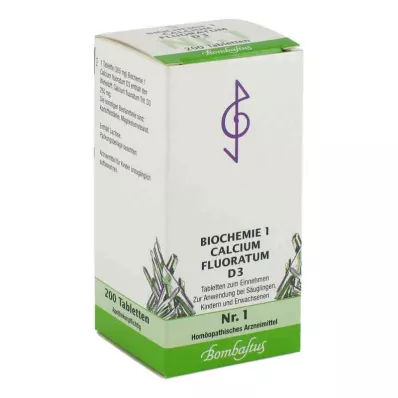 BIOCHEMIE 1 Calcium fluoratum D 3 tablettia, 200 kpl BIOCHEMIE 1 Calcium fluoratum D 3 tablettia, 200 kpl