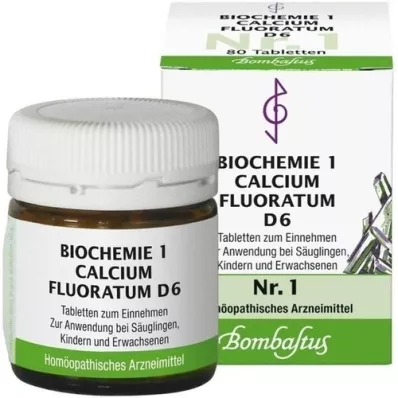 BIOCHEMIE 1 Calcium fluoratum D 6 tablettia, 80 kpl