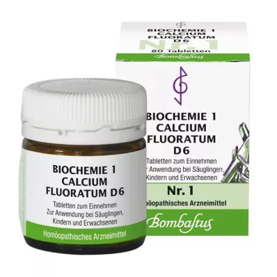 BIOCHEMIE 1 Calcium fluoratum D 6 tablettia, 80 kpl BIOCHEMIE 1 Calcium fluoratum D 6 tablettia, 80 kpl