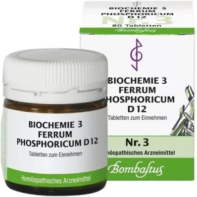 BIOCHEMIE 3 Ferrum phosphoricum D 12 tablettia, 80 kpl