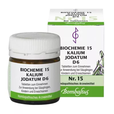 BIOCHEMIE 15 Kalium jodatum D 6 tablettia, 80 kpl