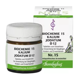 BIOCHEMIE 15 Kalium jodatum D 12 tablettia, 80 kpl