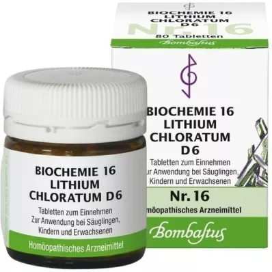 BIOCHEMIE 16 Lithium chloratum D 6 tablettia, 80 kpl