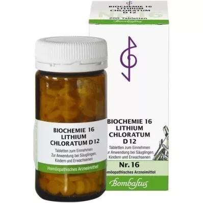 BIOCHEMIE 16 Lithium chloratum D 12 tablettia, 200 kpl