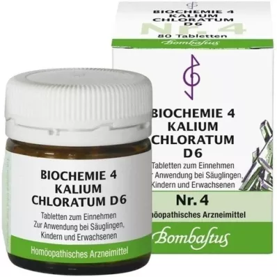 BIOCHEMIE 4 Kalium chloratum D 6 tablettia, 80 kpl