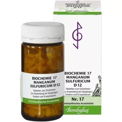 BIOCHEMIE 17 Manganum sulphuricum D 12 tablettia, 200 kpl