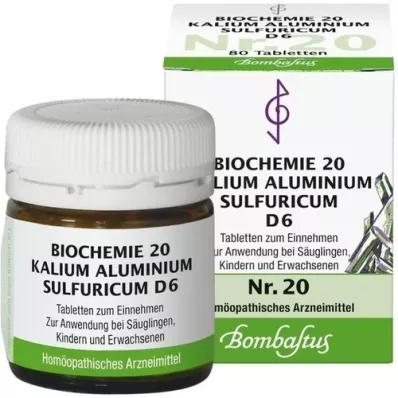BIOCHEMIE 20 Kalium aluminium sulphuricum D 6 tbl, 80 kpl