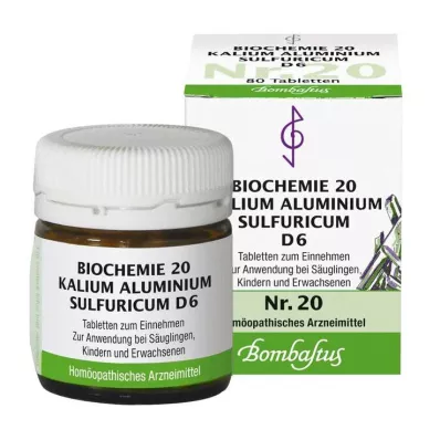 BIOCHEMIE 20 Kalium aluminium sulphuricum D 6 tbl, 80 kpl