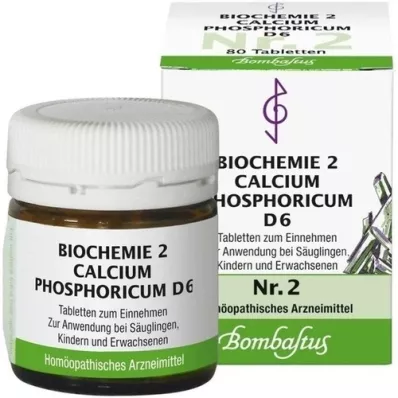 BIOCHEMIE 2 Kalsiumfosforicum D 6 tablettia, 80 kpl