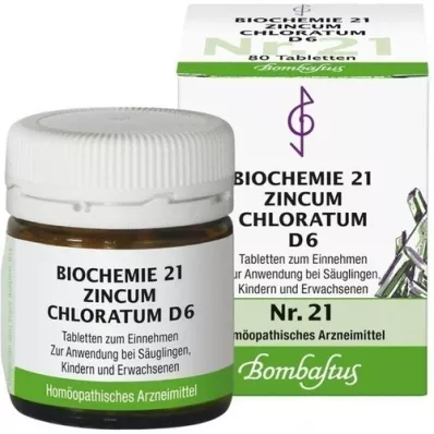 BIOCHEMIE 21 Zincum chloratum D 6 tablettia, 80 kpl