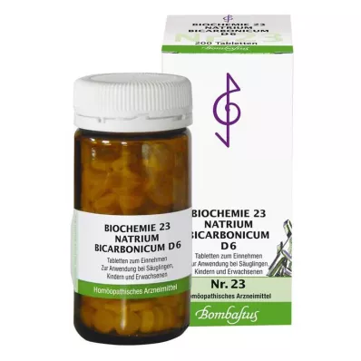 BIOCHEMIE 23 Natrium bicarbonicum D 6 tablettia, 200 kpl Natrium bicarbonicum D 6 tablettia, 200 kpl