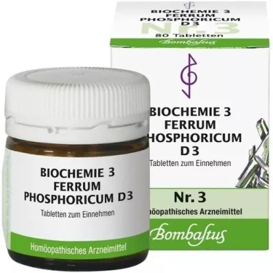 BIOCHEMIE 3 Ferrum phosphoricum D 3 tablettia, 80 kpl