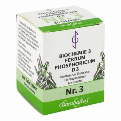BIOCHEMIE 3 Ferrum phosphoricum D 3 tablettia, 80 kpl