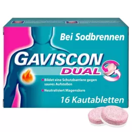 GAVISCON Dual 250mg/106.5mg/187.5mg purutabletit, 16 kpl