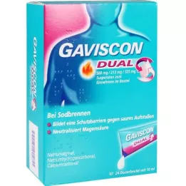 GAVISCON Dual 500mg/213mg/325mg Suspens.in pussi, 24X10 ml