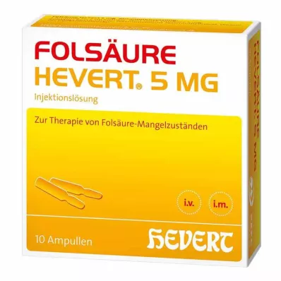Foolihappo Hevert 5 mg ampullit, 10x2 ml
