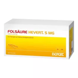 FOLSÄURE HEVERT 5 mg:n ampullit, 100 kpl
