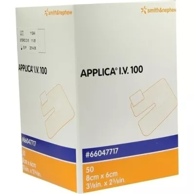 APPLICA I.V.100 kanyylin laastari ja imukykyinen tyyny, 50 kpl