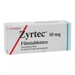 ZYRTEC Kalvopäällysteiset tabletit, 50 kpl