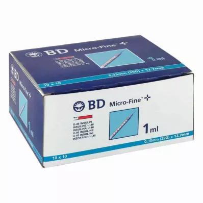 BD MICRO-FINE+ Insuliinipr.1 ml U40 12.7 mm, 100X1 ml BD MICRO-FINE+ Insuliinipr.1 ml U40 12.7 mm, 100X1 ml