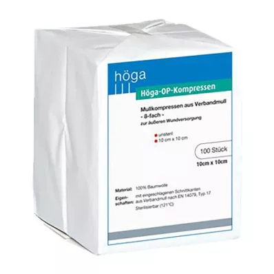 HÖGA-KOMPRESSEN OP 10x10 cm ei-steriili 8x, 100 kpl