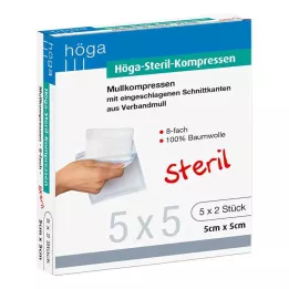 HÖGA-KOMPRESSEN 5x5 cm steriili 8x, 5X2 St