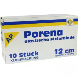 PORENA elastinen sideharsoside 12 cm valkoinen ilman selloa, 10 kpl