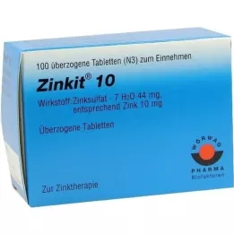 ZINKIT 10 päällystettyä tablettia, 100 kpl