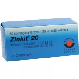 ZINKIT 20 päällystettyä tablettia, 50 kpl