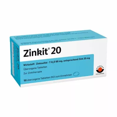 ZINKIT 20 päällystettyä tablettia, 50 kpl ZINKIT 20 päällystettyä tablettia, 50 kpl