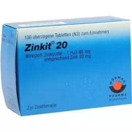 ZINKIT 20 päällystettyä tablettia, 100 kpl