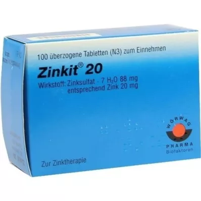 ZINKIT 20 päällystettyä tablettia, 100 kpl
