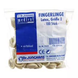 FINGERLING OP Lateksi kokoa 2 rullattuna, 100 kpl