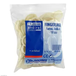 FINGERLING OP Lateksi kokoa 4 rullattuna, 100 kpl