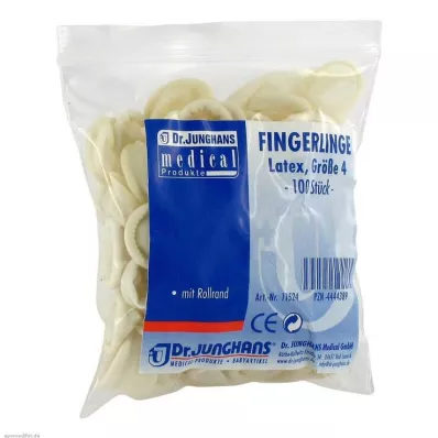 FINGERLING OP Lateksi kokoa 4 rullattuna, 100 kpl FINGERLING OP Lateksi kokoa 4 rullattuna, 100 kpl
