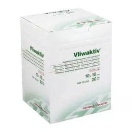 VLIWAKTIV Aktiivihiilen imupakkaus steriili 10x10 cm, 20 kpl