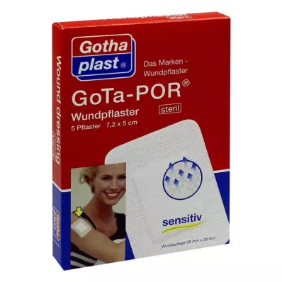 GOTA-POR Haavalaastari 5x7,2 cm steriili, 5 kpl