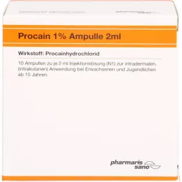 PROCAIN Röwo 1 % ampullit 2 ml, 10X2 ml