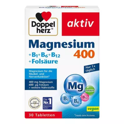 DOPPELHERZ Magnesium 400 mg tabletit, 30 kpl