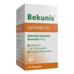 BEKUNIS Dragees Bisacodyl 5 mg enteropäällysteiset tabletit, 45 kpl