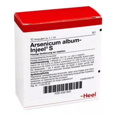 ARSENICUM ALBUM INJEEL S Ampullit, 10 kpl ARSENICUM ALBUM INJEEL S Ampullit, 10 kpl