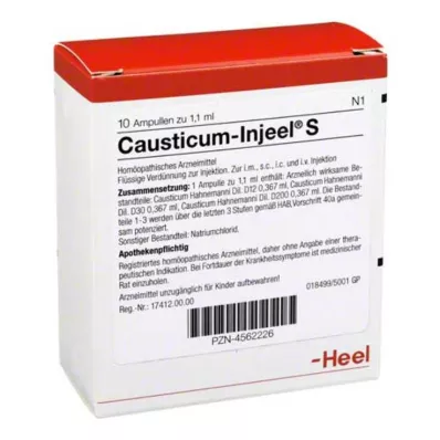 CAUSTICUM INJEEL S Ampullit, 10 kpl CAUSTICUM INJEEL S Ampullit, 10 kpl