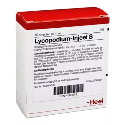 LYCOPODIUM INJEEL S Ampullit, 10 kpl LYCOPODIUM INJEEL S Ampullit, 10 kpl